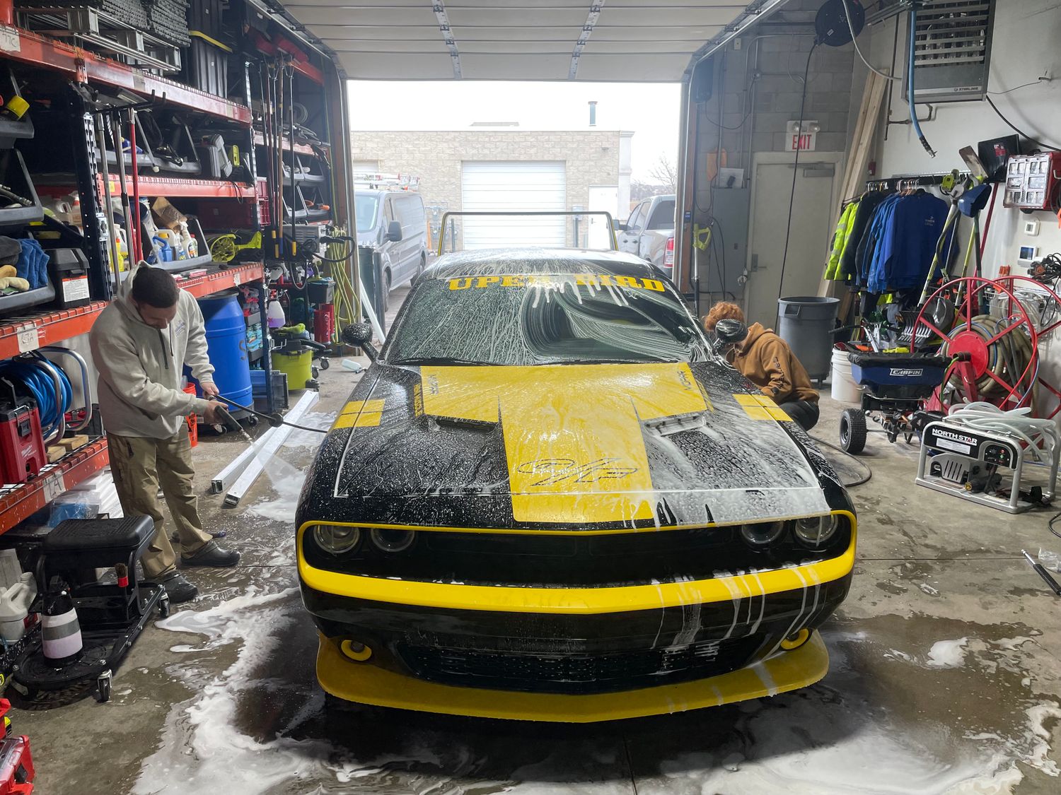Dodge Challenger detail in progress
